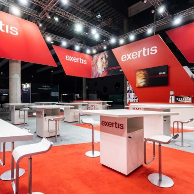 Messestand: Exertis Pro AV - Messe: ISE - Messestandort: Barcelona - Standfläche: 134m² Standtyp: Inselstand