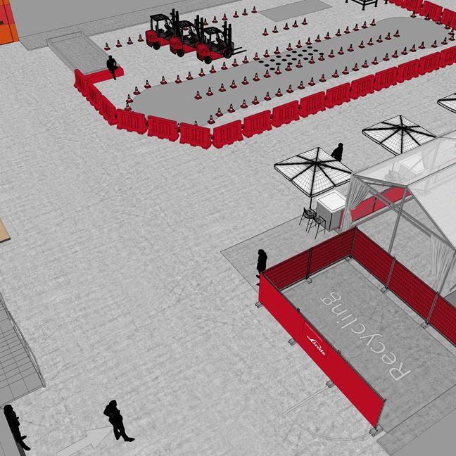 Messestand: Linde Material Handling GmbH - Messe: LogiMAT - Messestandort: Stuttgart - Konzept Außenbereich