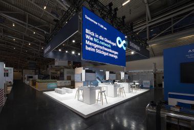Messestand: Siemens Digital Logistics GmbH - Messe: Transport Logistic - Messestandort: München - 80m² - Inselstand