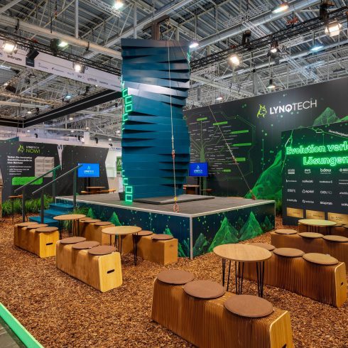 Messestand: Lynqtech GmbH - Messe: E-World - Messestandort: Essen - 80m² - Kopfstand