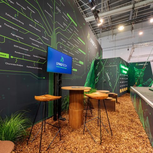 Messestand: Lynqtech GmbH - Messe: E-World - Messestandort: Essen - 80m² - Kopfstand