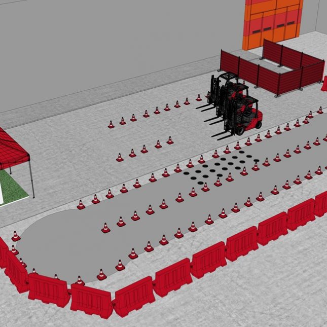 Messestand: Linde Material Handling GmbH - Messe: LogiMAT - Messestandort: Stuttgart - Außenbereich Konzept