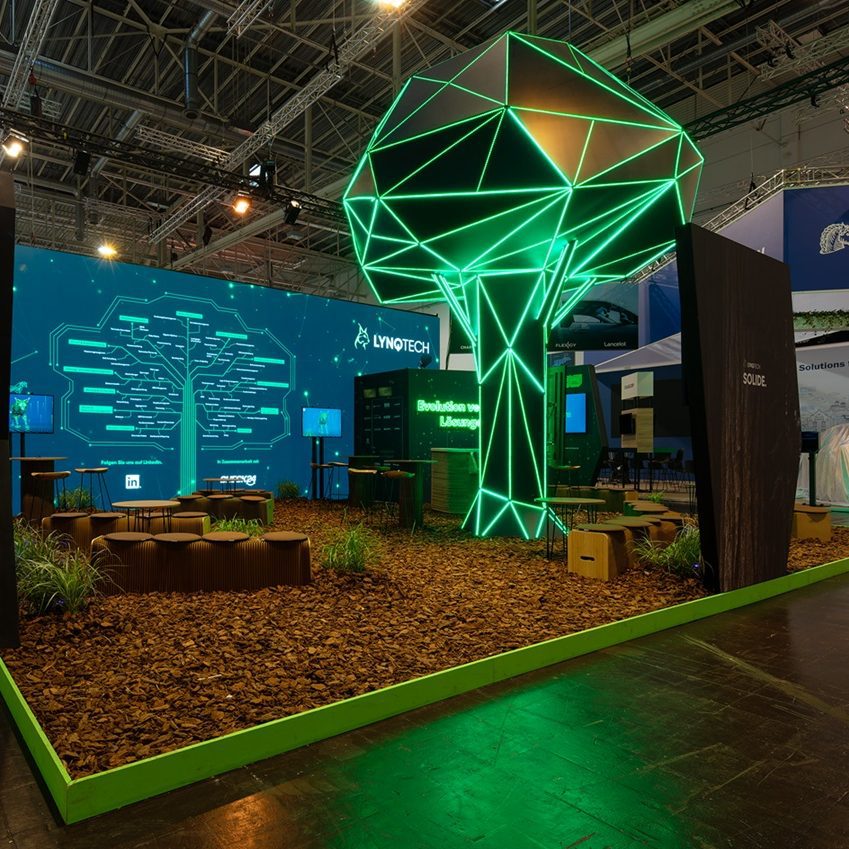 Lynqtech Messestand Messestand: Lynqtech GmbH - Messe: E-World - Messestandort: Essen - Standfläche: 80m² - Standtyp: Kopfstand
