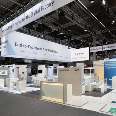 Messestand: 3D Systems GmbH - Messe: formnext - Messestandort: Frankfurt - Standfläche: 375m² - Standtyp: Inselstand