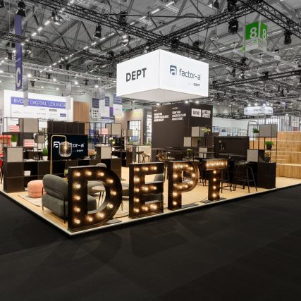 Messestand: DEPT Holding BV - Messe: Dmexco - Messestandort: Köln - Standfläche: 154m² - Standtyp: Inselstand