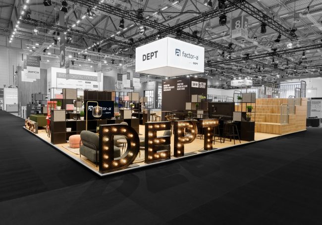 Messestand: DEPT Holding BV - Messe: Dmexco - Messestandort: Köln - Standfläche: 154m² - Standtyp: Inselstand