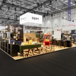 Messestand: DEPT Holding BV - Messe: Dmexco - Messestandort: Köln - Standfläche: 154m² - Standtyp: Inselstand