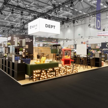 Messestand: DEPT Holding BV - Messe: Dmexco - Messestandort: Köln - Standfläche: 154m² - Standtyp: Inselstand