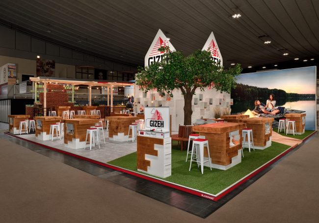 Messestand: GIZEH Raucherbedarf GmbH - Messe: Intertabac - Messestandort: Dortmund - Standfläche: 184m² - Standtyp: Kopfstand
