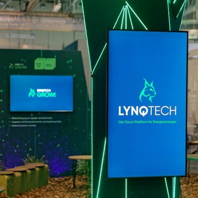 Messestand: Lynqtech GmbH - Messe: E-World - Messestandort: Essen - Standfläche: 80m² - Standtyp: Kopfstand