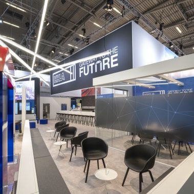 Messestand: Gateway Hamburg - Messe: Transport Logistic - Messestandort: München - Standfläche: 950m² - Standtyp: Inselstand