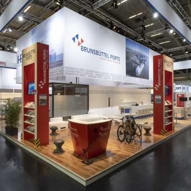 Messestand: Gateway Hamburg - Messe: Transport Logistic - Messestandort: München - Standfläche: 950m² - Standtyp: Inselstand