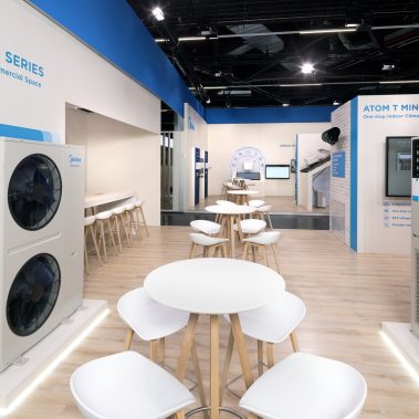 Messestand: Midea Europe GmbH - Messe: Chillventa - Messestandort: Nürnberg - Standfläche: 72m² + 212m² - Standtyp: Eckstand