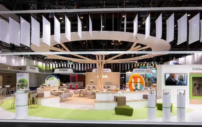 Messestand: Sonova Holding - Messe: EUHA - Messestandort: Nürnberg - Standfläche: 483m² - Standtyp: Inselstand