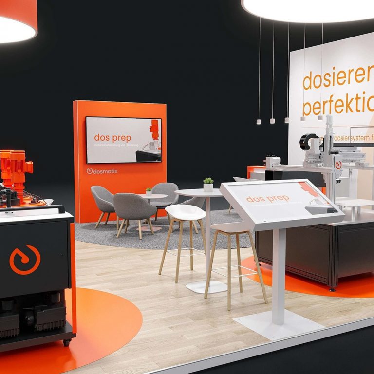 Messestand: dosmatix GmbH - Messe: BondExpo - Messestandort: Stuttgart - Standfläche: 77m² - Standtyp: Kopfstand
