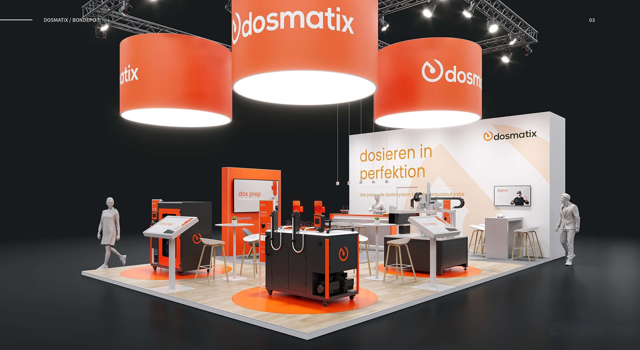 Messestand: dosmatix GmbH - Messe: BondExpo - Messestandort: Stuttgart - Standfläche: 77m² - Standtyp: Kopfstand