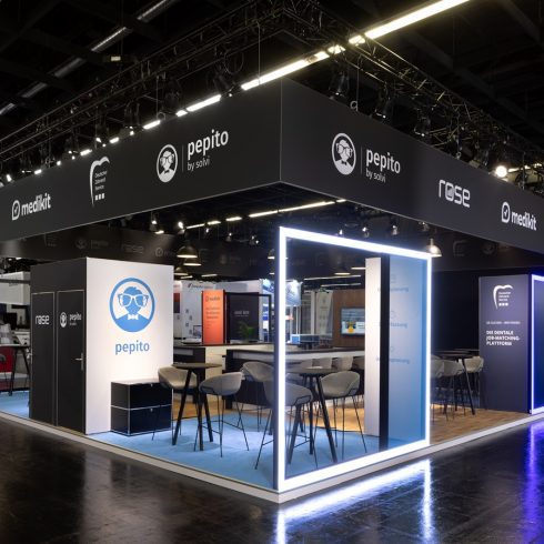 Messestand: hotelkit GmbH - Messe: IDS - Messestandort: Köln - Standfläche: 100m² - Standtyp: Inselstand